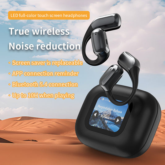 A16 Color Screen OWS Plug-in Card Multi-language Simultaneous Interpretation Wireless Bluetooth Translation Headphones